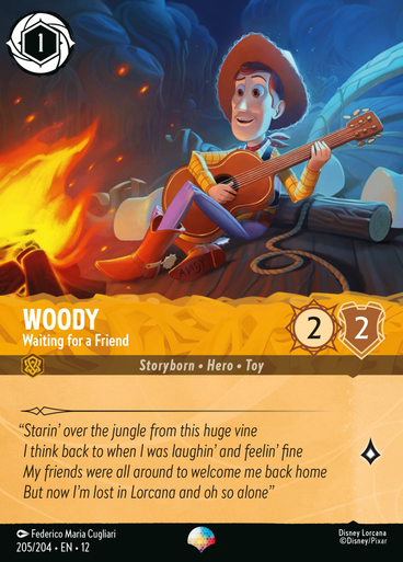 Woody - Waiting for a Friend (Epic Rare) | Wilds Unknown、Disney Lorcana、kayou