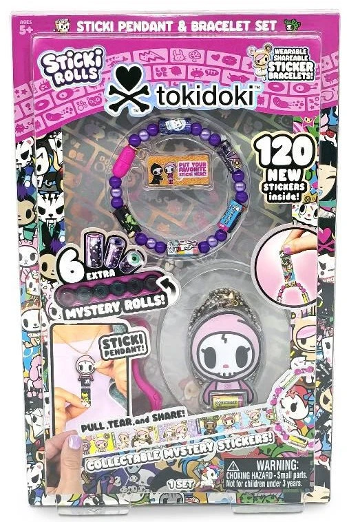 Sticki Rolls Tokidoki Pendant Pack 120 Stickers Inside, Wearable, Shareable Sticker Jewelry!、ToyWiz、kayou