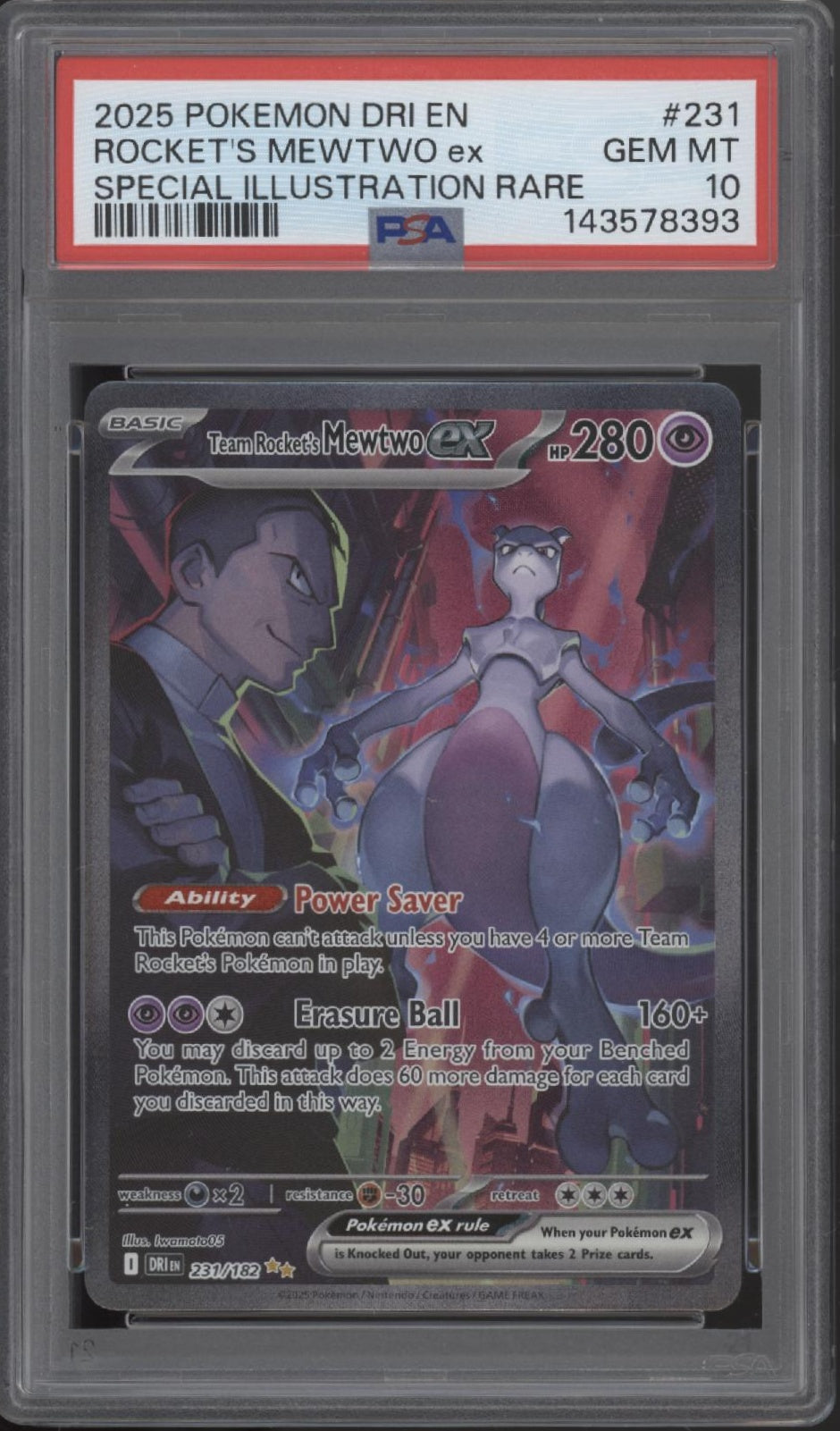 Rocket's Mewtwo ex Pokemon Destined Rivals Special Illustration Rare #231 PSA 10、Collector Store LLC Gaming、kayou