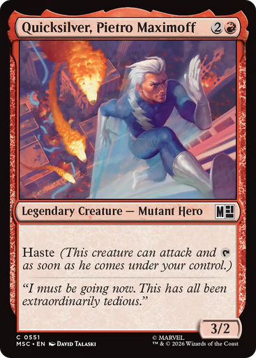 Quicksilver, Pietro Maximoff (Foil) | Marvel Super Heroes Commander、Magic: The Gathering、kayou