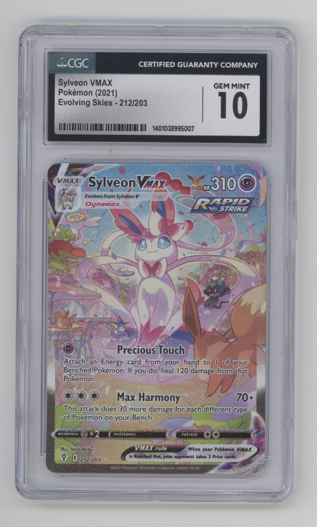 Sylveon VMAX Pokemon Evolving Skies #212 CGC 10、Collector Store LLC Gaming、kayou