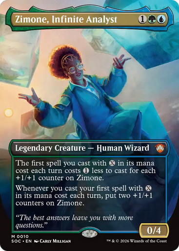 Zimone, Infinite Analyst (Borderless Foil) | Secrets of Strixhaven Commander、Magic: The Gathering、kayou
