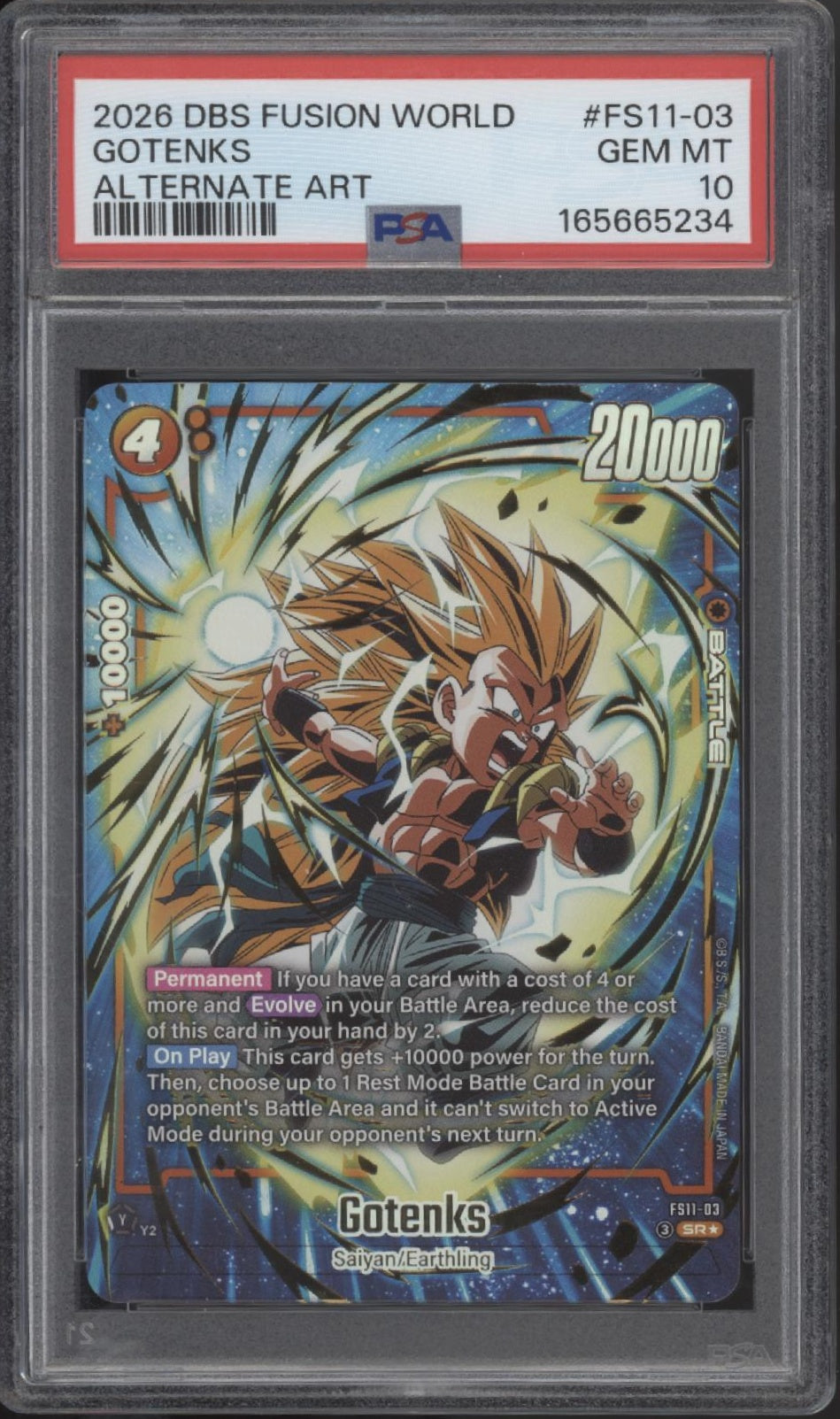 Gotenks Dragon Ball Super Fusion World Alternate Art #FS11-03 PSA 10、Collector Store LLC Gaming、kayou