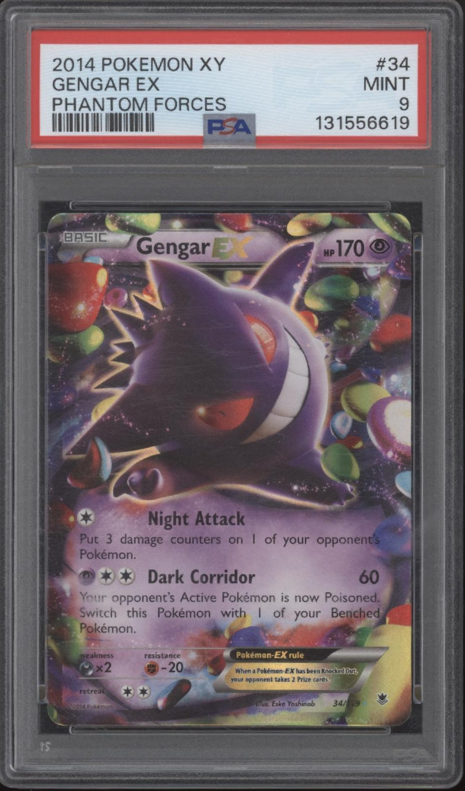 Gengar ex Pokemon Phantom Forces #34 PSA 9 #2、Collector Store LLC Gaming、kayou