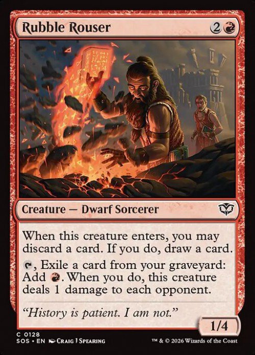 MtG Secrets of Strixhaven Common Rubble Rouser #128、ToyWiz、kayou