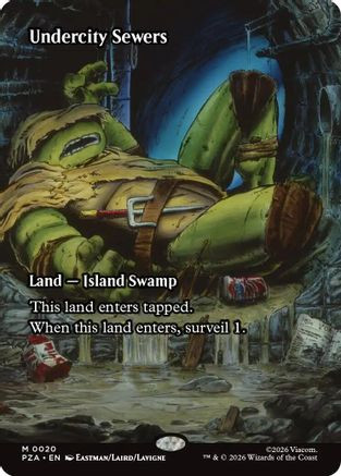 Undercity Sewers (Borderless) (PZA-020) - Teenage Mutant Ninja Turtles Eternal-Legal、Wizards of the Coast、kayou