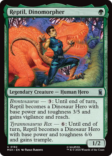 Reptil, Dinomorpher (Foil) | Marvel Super Heroes、Magic: The Gathering、kayou