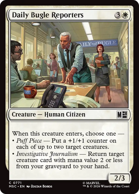 Daily Bugle Reporters (Foil) | Marvel Super Heroes Commander、Magic: The Gathering、kayou