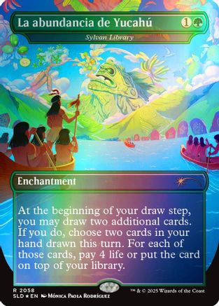 La abundancia de Yucahú - Sylvan Library (Rainbow Foil) (SLD-2058) - Secret Lair Drop Series Foil、Wizards of the Coast、kayou