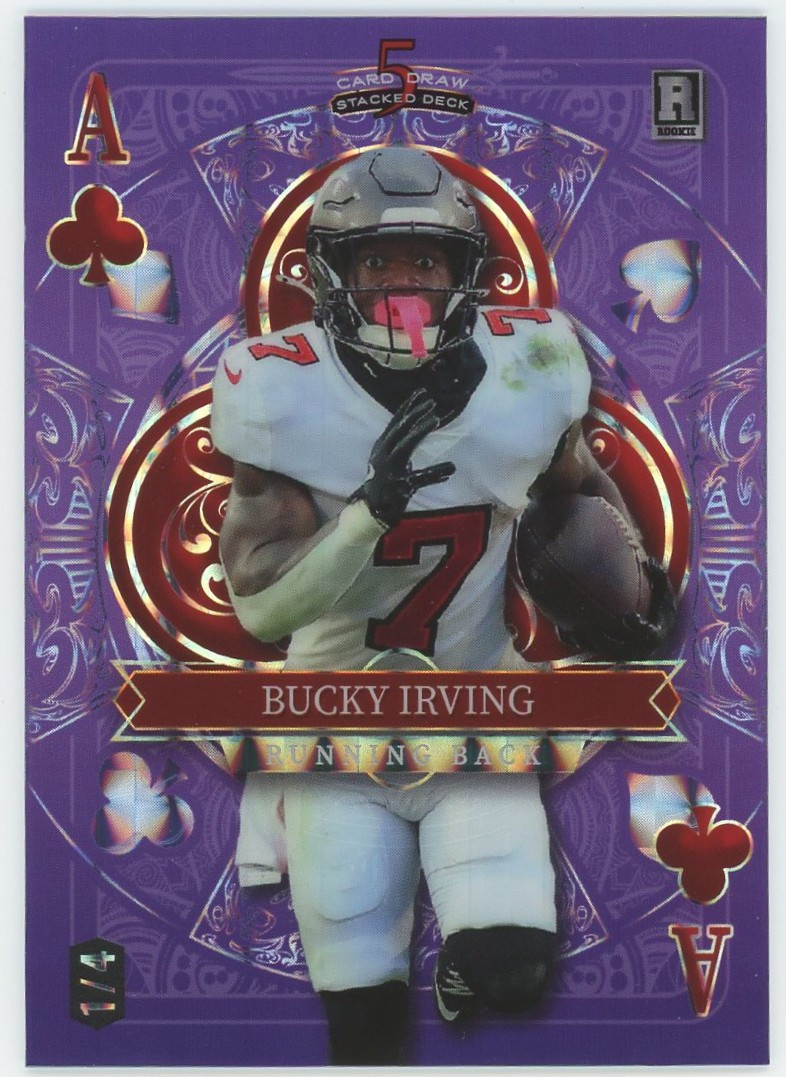 NFL 2024 Wild Card 5 Card Draw 1/4 Bucky Irving Rookie、ToyWiz、kayou