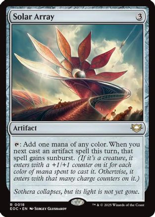 Solar Array (EOC-018) - Commander: Edge of Eternities、Wizards of the Coast、kayou