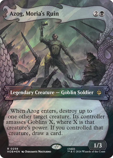 Azog, Moria's Ruin (Dragon Hoard Frame Surge Foil) | The Hobbit、Magic: The Gathering、kayou