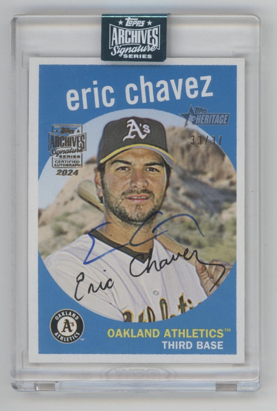 Eric Chavez 2024 Topps Archives Signature Series Auto 33/37 #63、Collector Store LLC、kayou