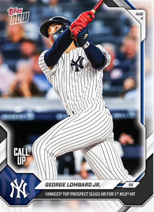 MLB New York Yankees 2026 NOW Baseball George Lombard Jr. #521 Call Up, Rookie Card, Slugs HR For 1st MLB Hit、ToyWiz、kayou