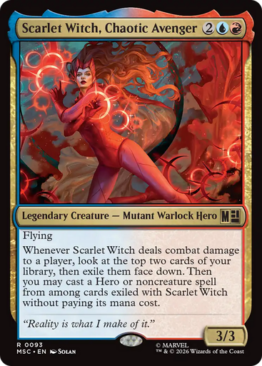 Scarlet Witch, Chaotic Avenger (Surge Foil) | Marvel Super Heroes Commander、Magic: The Gathering、kayou