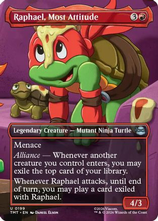 Raphael, Most Attitude (Borderless) (TMT-199) - Teenage Mutant Ninja Turtles、Wizards of the Coast、kayou