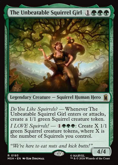 MtG Marvel Super Heroes Rare The Unbeatable Squirrel Girl #193、ToyWiz、kayou