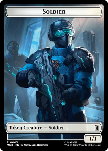 Marvel Super Heroes - Soldier (#3) Token (Foil) | Marvel Super Heroes、Magic: The Gathering、kayou