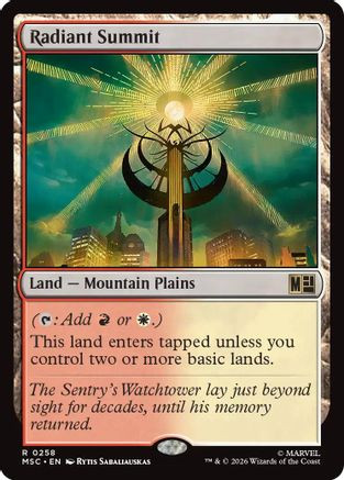 Radiant Summit (Surge Foil) (MSC-258) - Commander: Marvel Super Heroes Foil、Wizards of the Coast、kayou