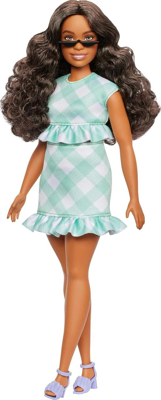 Fashionistas Barbie 13.25-Inch Doll Green Gingham, Damaged Package、ToyWiz、kayou