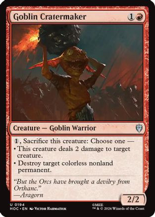 Goblin Cratermaker (HOC-194) - The Hobbit: Eternal-Legal、Wizards of the Coast、kayou