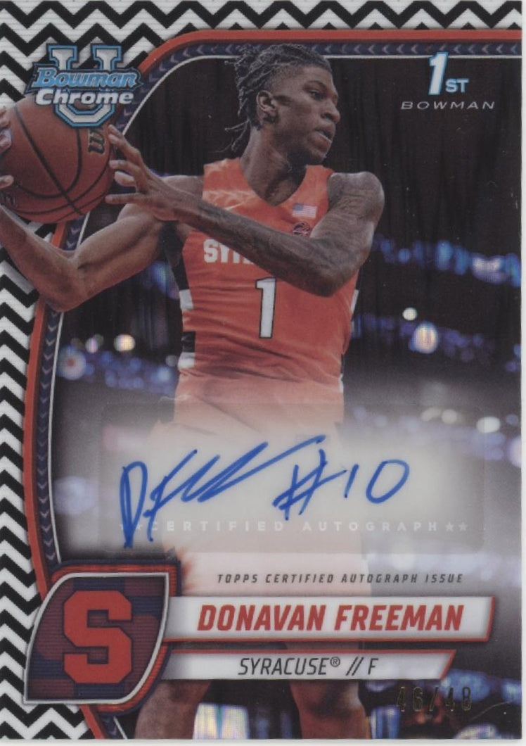 Donovan Freeman 2024-25 Bowman Chrome University Auto 46/48 #21、Collector Store LLC、kayou