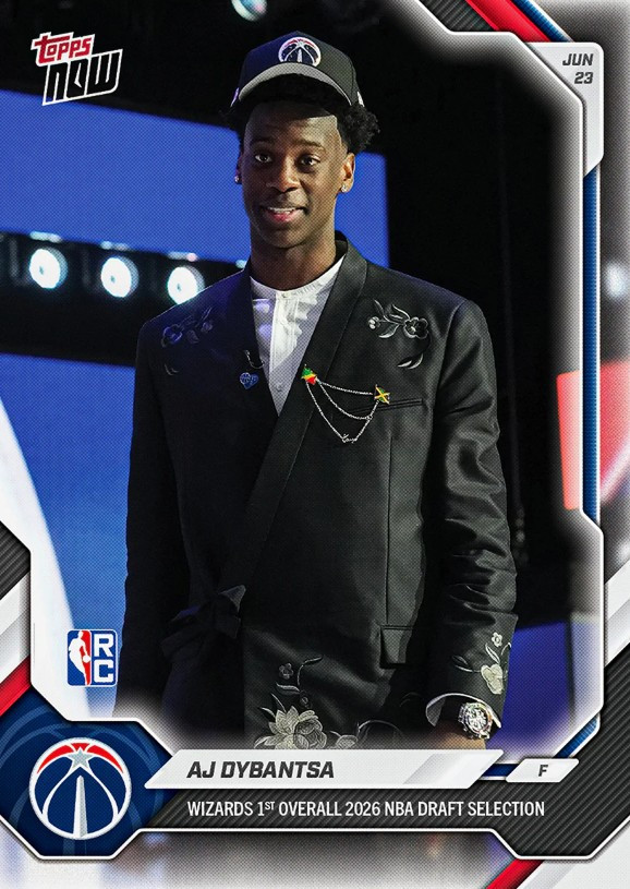 NBA Washington Wizards 2025-26 NOW Basketball AJ Dybantsa ADYB Rookie Card, 1st Overall Draft Pick、ToyWiz、kayou