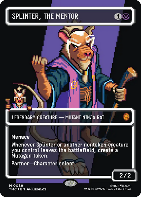 Splinter, the Mentor (Borderless Pixel Surge Foil) | Teenage Mutant Ninja Turtles Eternal、Magic: The Gathering、kayou