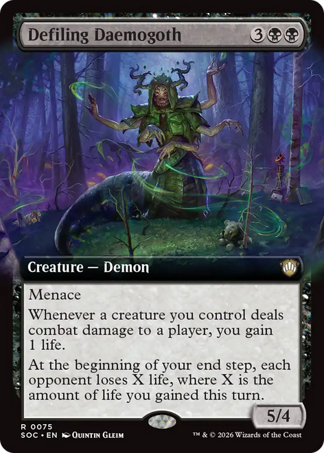 Defiling Daemogoth (Extended Art) | Secrets of Strixhaven Commander、Magic: The Gathering、kayou