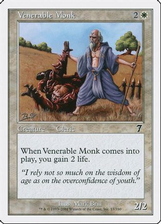 Venerable Monk (7ED-053) - 7th Edition Foil、Wizards of the Coast、kayou