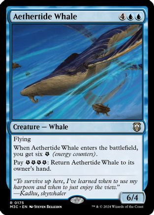 Aethertide Whale (Ripple Foil) (M3C-175) - Modern Horizons 3 Commander Foil、Wizards of the Coast、kayou