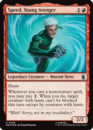 Speed, Young Avenger (Surge Foil) (MSH-448) - Marvel Super Heroes Foil、Wizards of the Coast、kayou