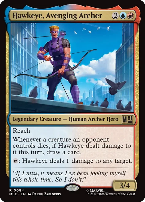 Hawkeye, Avenging Archer (Surge Foil) | Marvel Super Heroes Commander、Magic: The Gathering、kayou