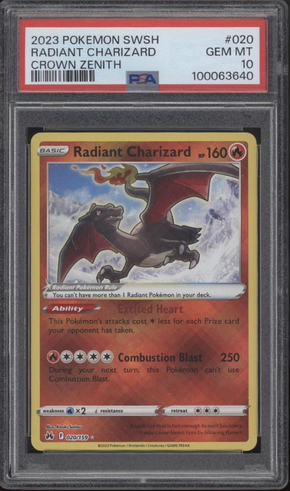 Radiant Charizard Pokemon Crown Zenith #020 PSA 10、Collector Store LLC Gaming、kayou