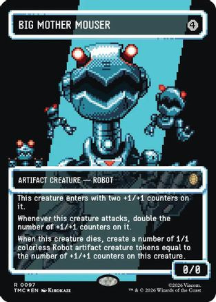 Big Mother Mouser (Borderless) (Surge Foil) (TMC-097) - Commander: Teenage Mutant Ninja Turtles Foil、Wizards of the Coast、kayou