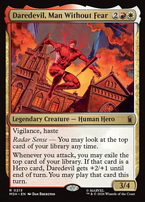 MtG Marvel Super Heroes Rare Daredevil, Man Without Fear #213、ToyWiz、kayou