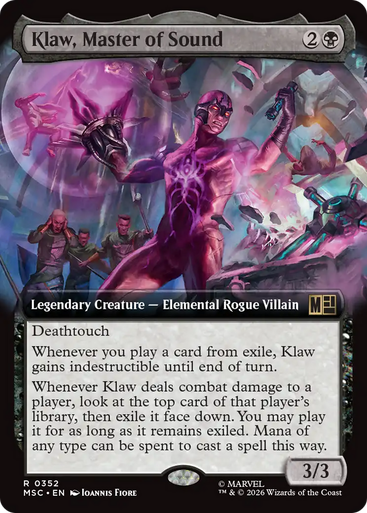 Klaw, Master of Sound (Extended Art) | Marvel Super Heroes Commander、Magic: The Gathering、kayou