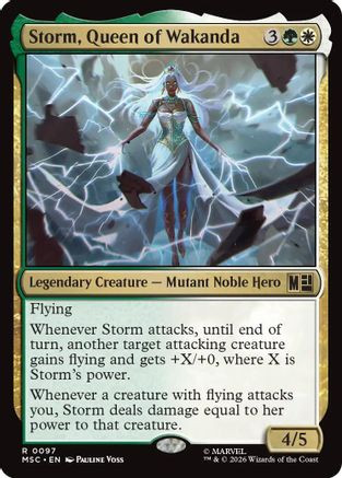 Storm, Queen of Wakanda (MSC-097) - Commander: Marvel Super Heroes、Wizards of the Coast、kayou