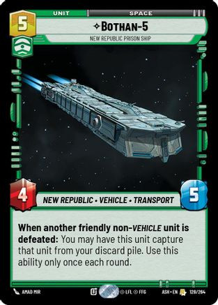 Bothan-5 - New Republic Prison Ship (128/264) - Ashes of the Empire、Fantasy Flight Games、kayou