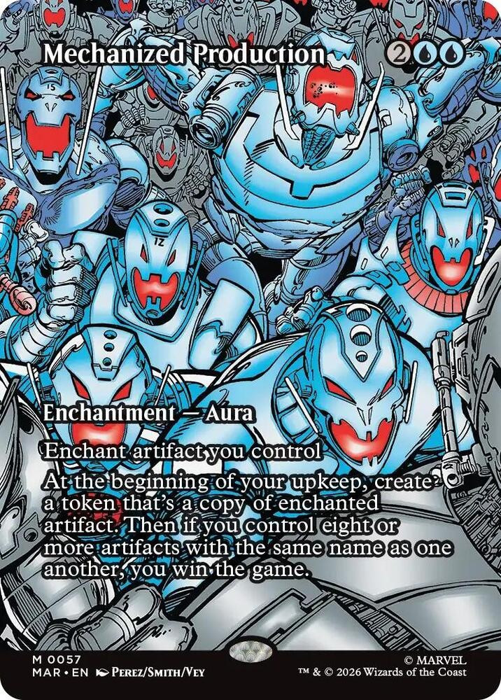 MtG Trading Card Game Marvel Universe Eternal-Legal Mythic Rare Mechanized Production #57、ToyWiz、kayou