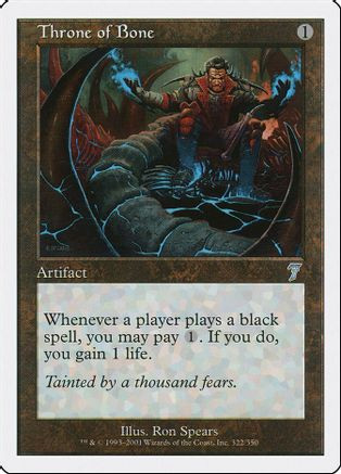 Throne of Bone (7ED-322) - 7th Edition、Wizards of the Coast、kayou