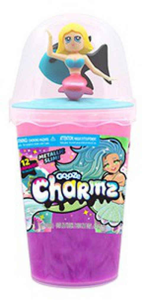 Gooze Charmz Pink & Purple 5.4 Oz Slime RANDOM MERMAID FIGURE、ToyWiz、kayou