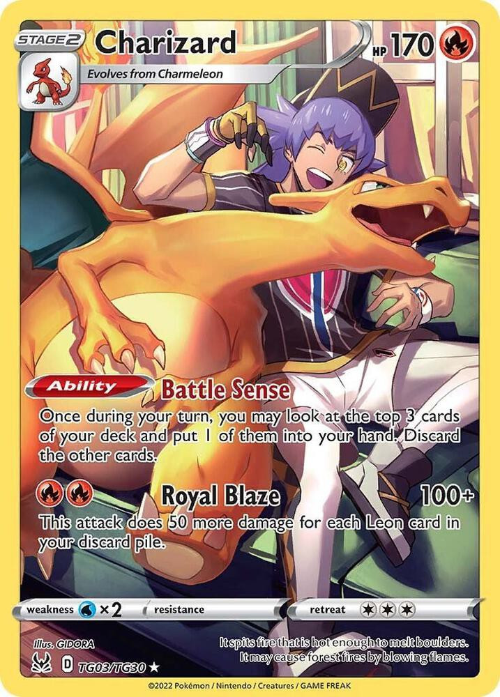 Pokemon Trading Card Game Lost Origin Ultra Rare Charizard TG03 Trainer Gallery Lightly Played、ToyWiz、kayou