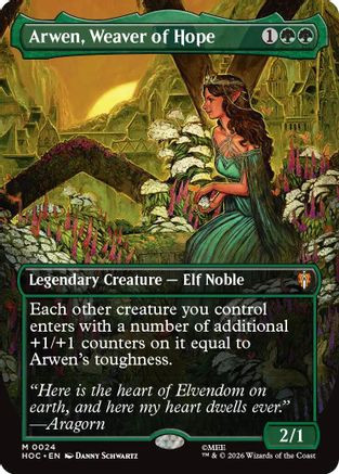 Arwen, Weaver of Hope (Borderless) (HOC-024) - The Hobbit: Eternal-Legal Foil、Wizards of the Coast、kayou