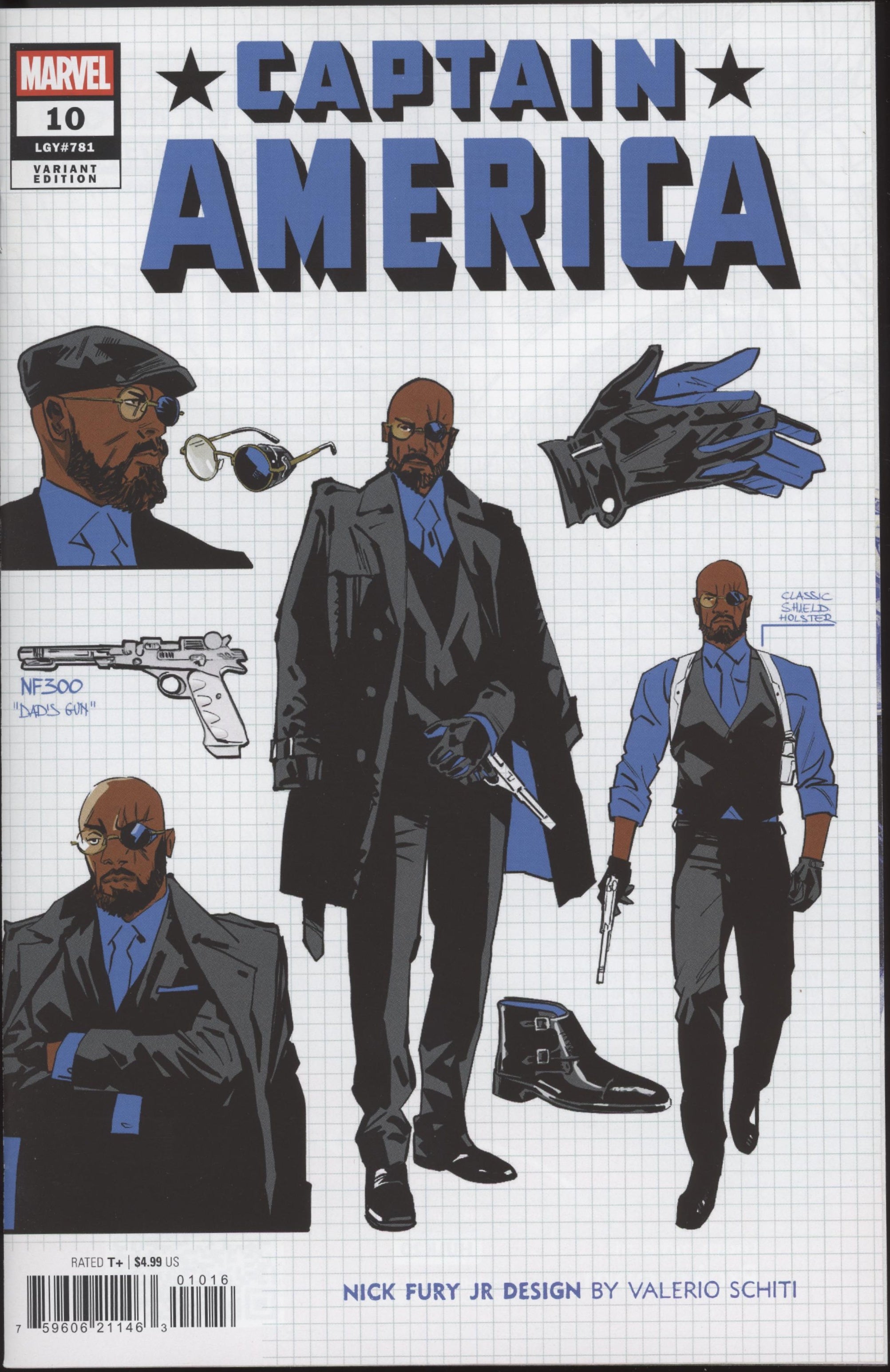 Captain America #10E Valerio Schiti Design Variant、Marvel Comics、kayou