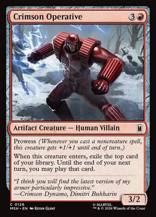 MtG Marvel Super Heroes Common FOIL Crimson Operative #126、ToyWiz、kayou
