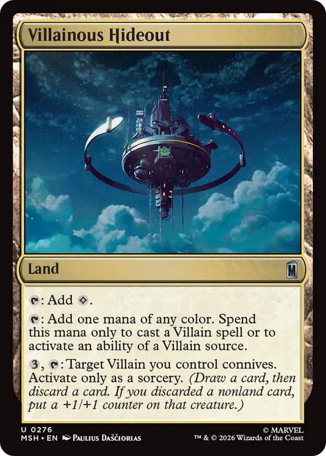 Villainous Hideout (Foil) | Marvel Super Heroes、Magic: The Gathering、kayou