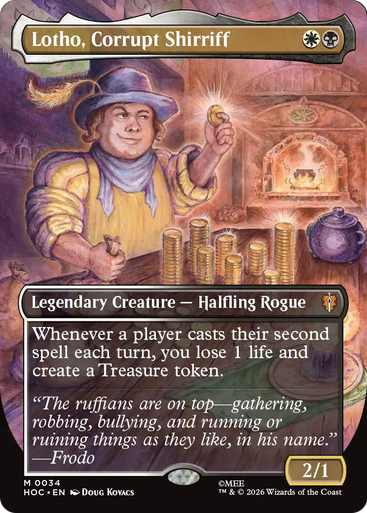 Lotho, Corrupt Shirriff (Borderless Art) | The Hobbit Commander、Magic: The Gathering、kayou