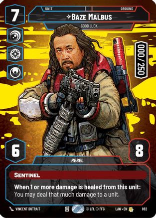 Baze Malbus - Good Luck (Serialized) (882) - A Lawless Time Foil、Fantasy Flight Games、kayou