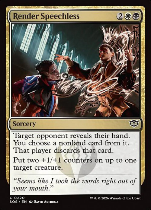 MtG Secrets of Strixhaven Common Render Speechless #220、ToyWiz、kayou